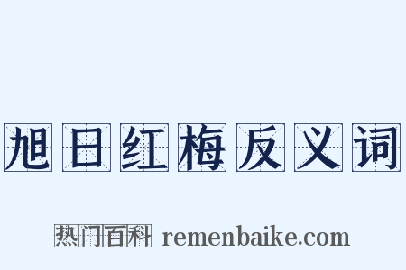 旭日红梅反义词是什么意思的图片